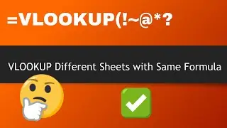 VLOOKUP Different Sheets with Same Formula