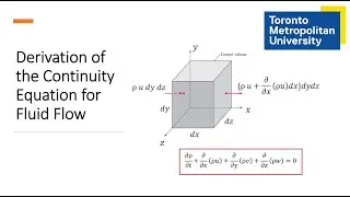 Derivation of the Continuity Equation for Fluid Flow