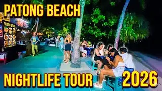 4K HDR | Thailand nightlife walking tour | Phuket Nightlife Patong beach  2026 [ASMR] 