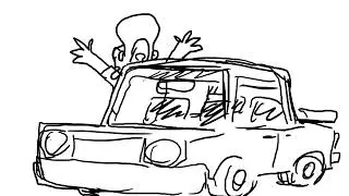 I thlammed my penith in the car door(rough animatic)