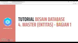 Tutorial Desain Database 4 Master atau Entitas Basis Data