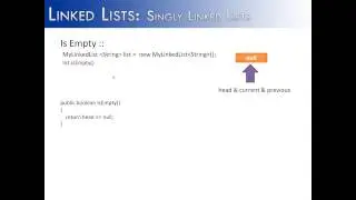 Linked Lists Part 10: Is Empty Method (Java)