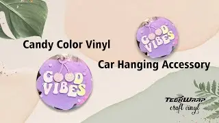 Create Custom Hanging Discs for Decor with Permanent Adhesive Vinyl | DIY Craft Tutorial
