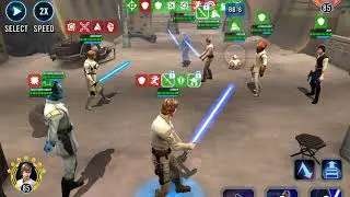 Ackbar lead, cls Hermit Yoda, GK and Thrawn vs Ackbar, cls, bb8, Raid Han and old Ben