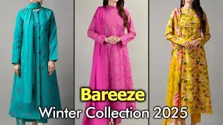 Latest Stylish Bareeze Winter Collection 2025 | Pakistani Unstitched Winter Suits
