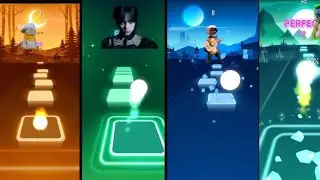 Tile hop- Minions vs. Wednesday vs. Puss in Boots vs. Sonic