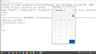 Python.14-dars. Amaliy mashg’ulot. PYTHONDA SODDA MASALALARNI DASTURLASH