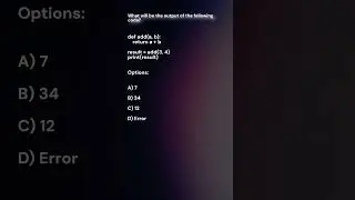 Python MCQ Quizz ✨Comment Your Answer #shortsfeed  #shortvideo #short #python #pythoncoding #code