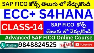SAP FICO ECC & S4HANA CLASS 14  SAP FICO IN TELUGU - SAP FICO Course in Telugu - R2R Training