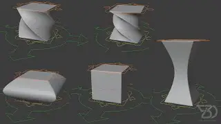 Rigged Default Cube with squeeze and stretch (tutorial link in comment )blender 2.9