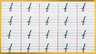 Cursive writing for beginners | learn how to write small cursive letter f | Teaching cursive f 