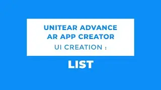 UniteAR Advanced AR App Creator UI : List Creation