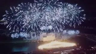 Круг Света 2016 - Салют Гребной канал 27.09.2016. Съемка с воздуха.
