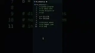 Python Program To Check Disjoint Sets | Python Set | Isdisjoint | Tech Blooded | 