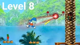 Beeny rabbit 2 Island Level 8 gameplay | Бинни 2 уровень 8 прохождение игры