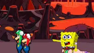 M.U.G.E.N: Super Better Mario & Luigi Vs Spongebob & Patrick Star