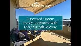 Renovated 4-Room Family Apartment With Large Succah Balcony!