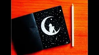 Black And White Drawing | Moon Drawing