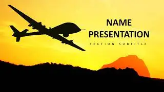 Military Technology Presentation with Drone Warfare PowerPoint Template