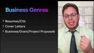 Business Genres - Short framing of Resumes Cover Letters