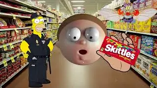 Stretchy Morty drops his Skittles SpongeBob