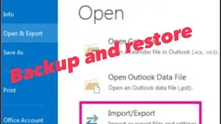 Back up and restore in Outlook #tech_jaiveer #ai #outlook #backup #youtube
