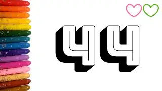 Numberblocks, How to write number 44, How to draw numbers, 123456789, Love Drawing, Numbers Song