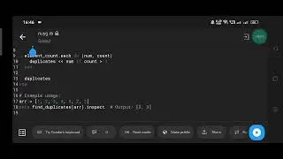 Find Duplicate Elements in an Array - Ruby Program