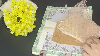 Aesthetic journal | green spread | green girl |  paper therapy | ASMR | journal with me |