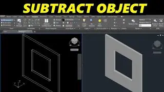 How to subtract object in AutoCAD - Basic