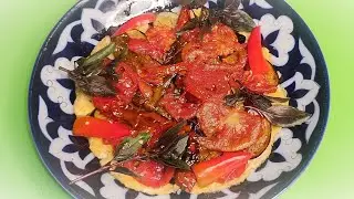 Secret recipe for making Uzbek pizza from natural products