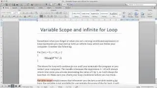 Objective C Tutorials   34   Infinite Loop and Variable Scopes