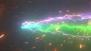 Epic super power attack VFX effect in black screen