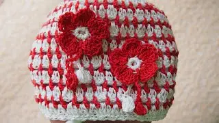 Панамка для начинающих на любой размер *Easy crochet baby hat*Шапочка крючком на лето 