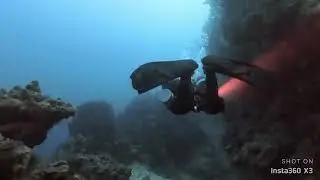 Tiger Canyon in Dahab, Egypt. 52m Trimix Technical Decompression Dive