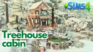 Christmas vacation Treehouse Cabin || The Sims 4 Speed Build || No CC