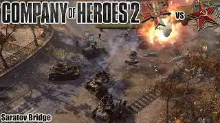 Defending the bridge! - Company of Heroes 2 Skirmish #38 (Saratov Bridge)
