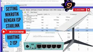 Setting Mikrotik dengan Starlink - Routing 2 ISP - Server RT RW Net STARLINK