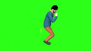 A man singing|Green screen cartoon|Animation video green screen| A singing animated man