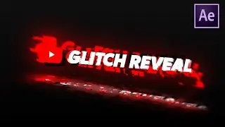 Glitch Logo Reveal Template - After Effects | Glitch Text Reveal Animation - No Plugins Required