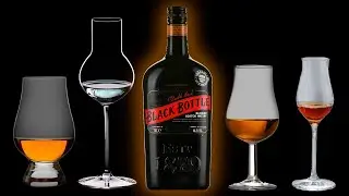 Сравнение бокалов для виски. Обзор и дегустация виски Black Bottle Double Cask 46.3% Alchemy Series.