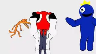 Annoying orange and Friends Rainbow Friends 2