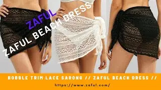 Bobble Trim Lace Sarong // ZAFUL Beach Dress //