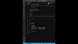 CPP code to demonstrate use of default arguments in Constructors