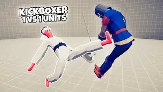 KICKBOXER 1 vs 1 UNITS WITH HEALTHBAR | TABS Gameplay