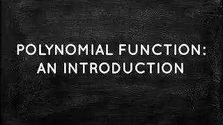 POLYNOMIAL FUNCTIONS: AN INTRODUCTION