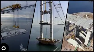 Incredible Construction Equipment Machines | Modern Suspension Bridge Construction Technology Turkey