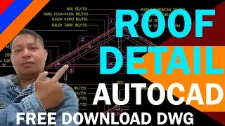 Roof detail in AUTOCAD |  Roof detail drawing AUTOCAD | Detail Atap AUTOCAD