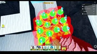 Playing a round of all star tower defense. (It gets very laggy at wave 30-45