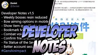 ACCOUNT SECURITY & RESIN COST REDUCTION! Developer Notes v1.5! Genshin Impact